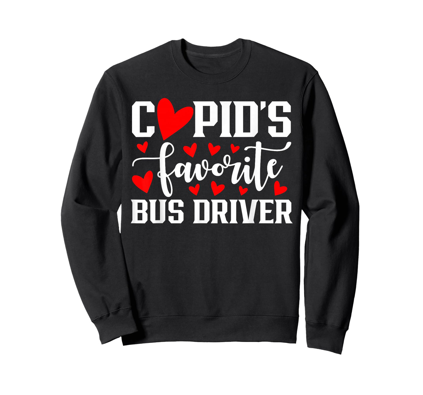 Cupid's Favorite Bus Driver Cute Heart Valentine's Day T-Shirt