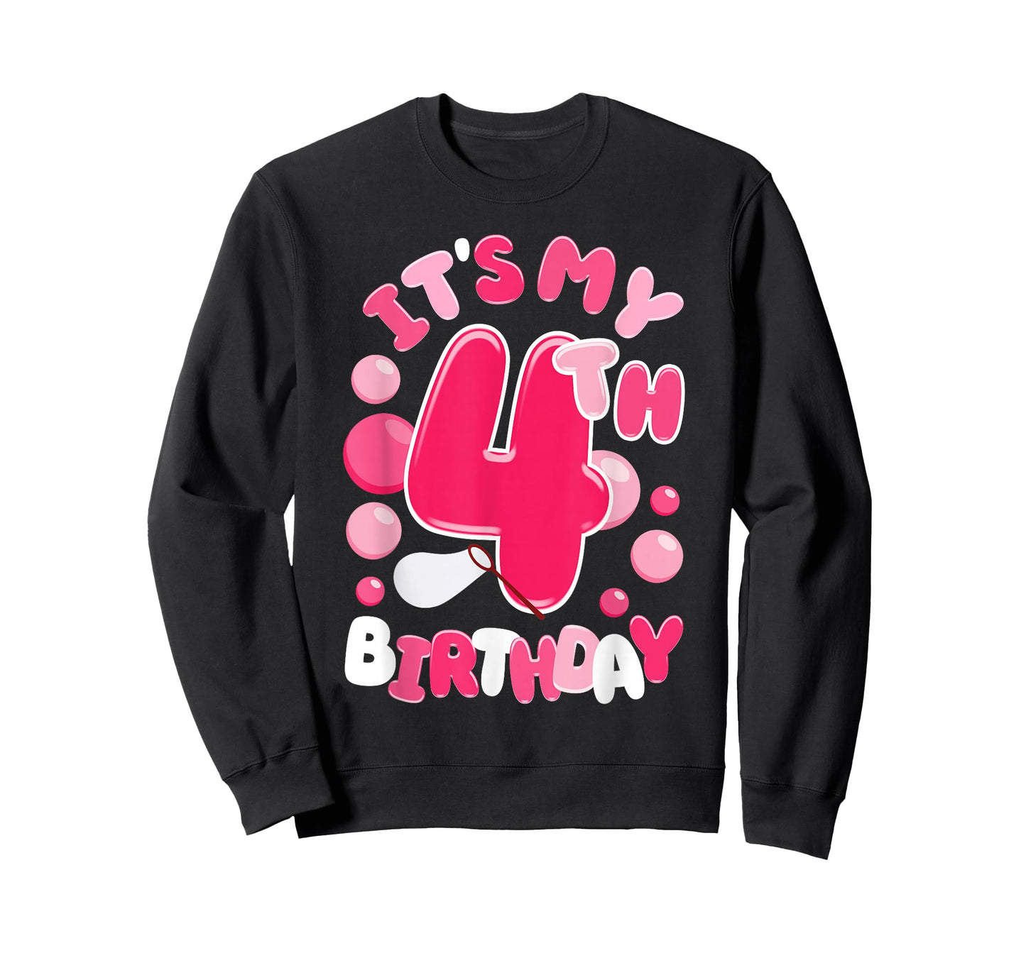 It's My 4th Birthday Bubble Bday 4 Year Old Girl T-Shirt
