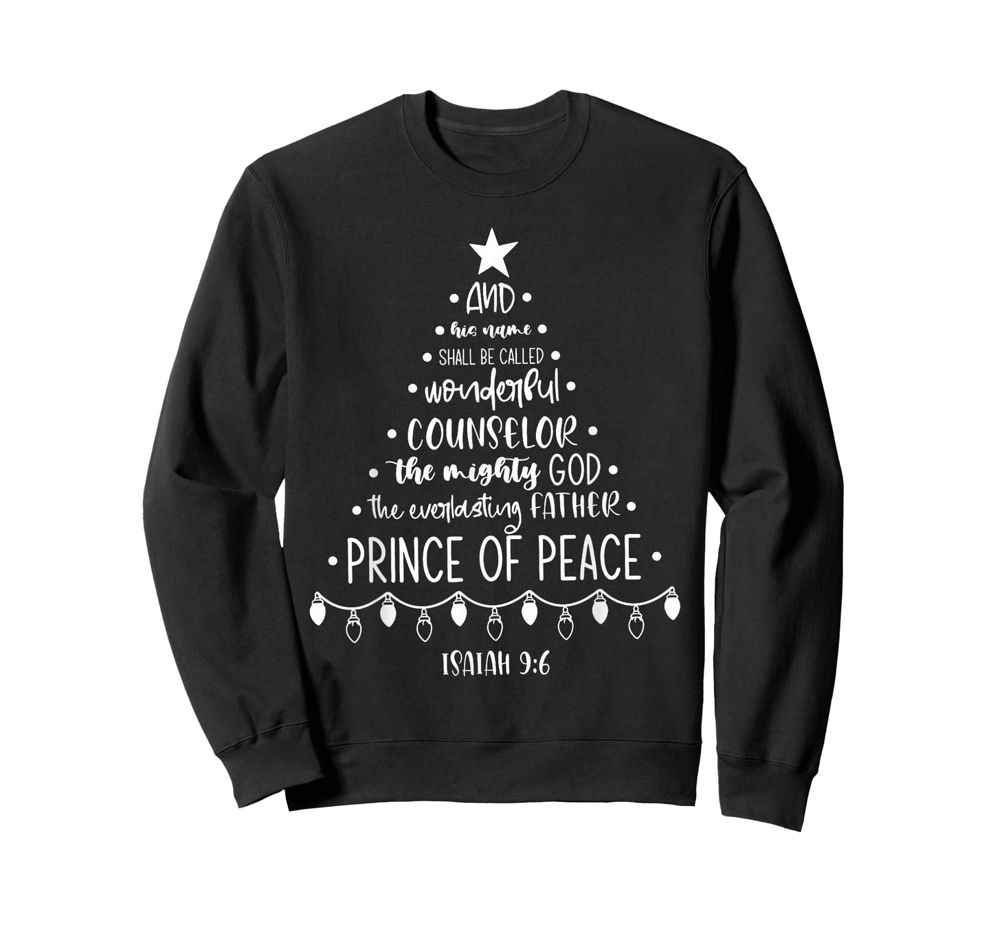 Jesus Christian Xmas Tree Lights Holiday Merry Christmas T-Shirt