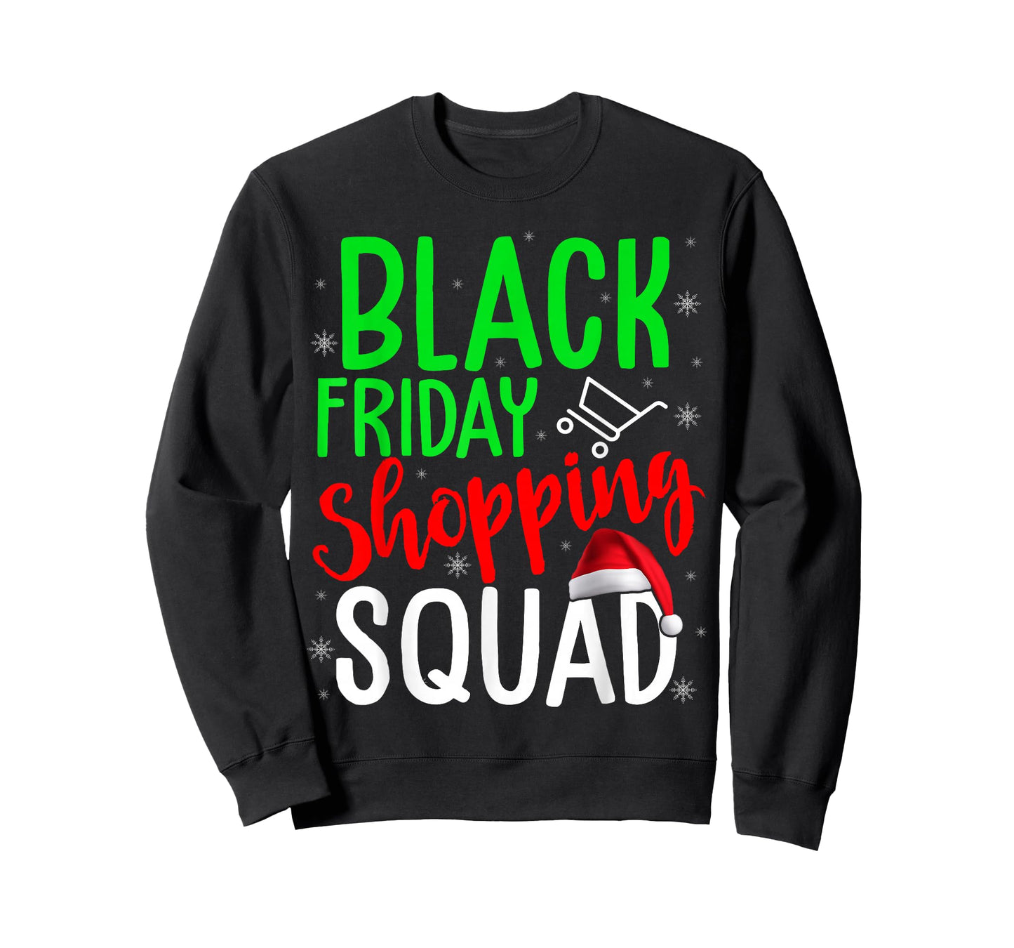 Friday Shopping Squad Cute Christmas Black Shopping Lover T-Shirt