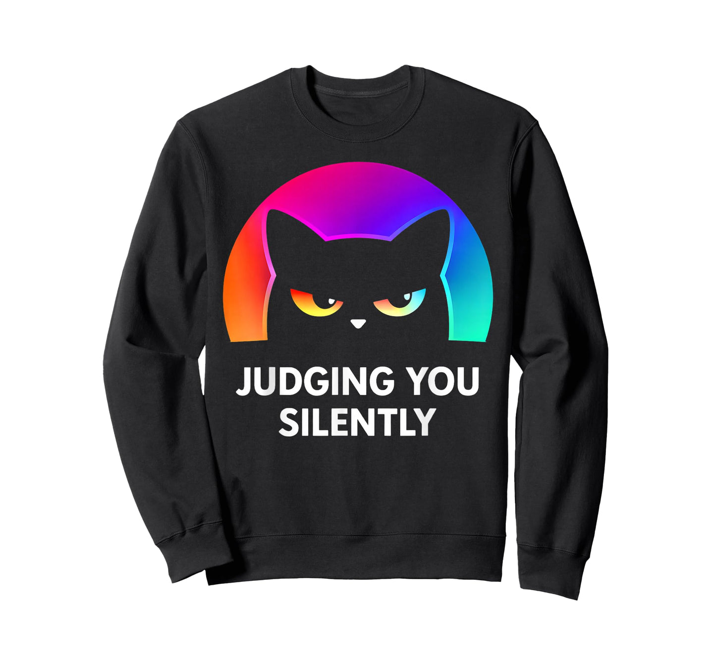 Funny Cat for Cat Lover Mom Dad Cat Judging You Silently T-Shirt