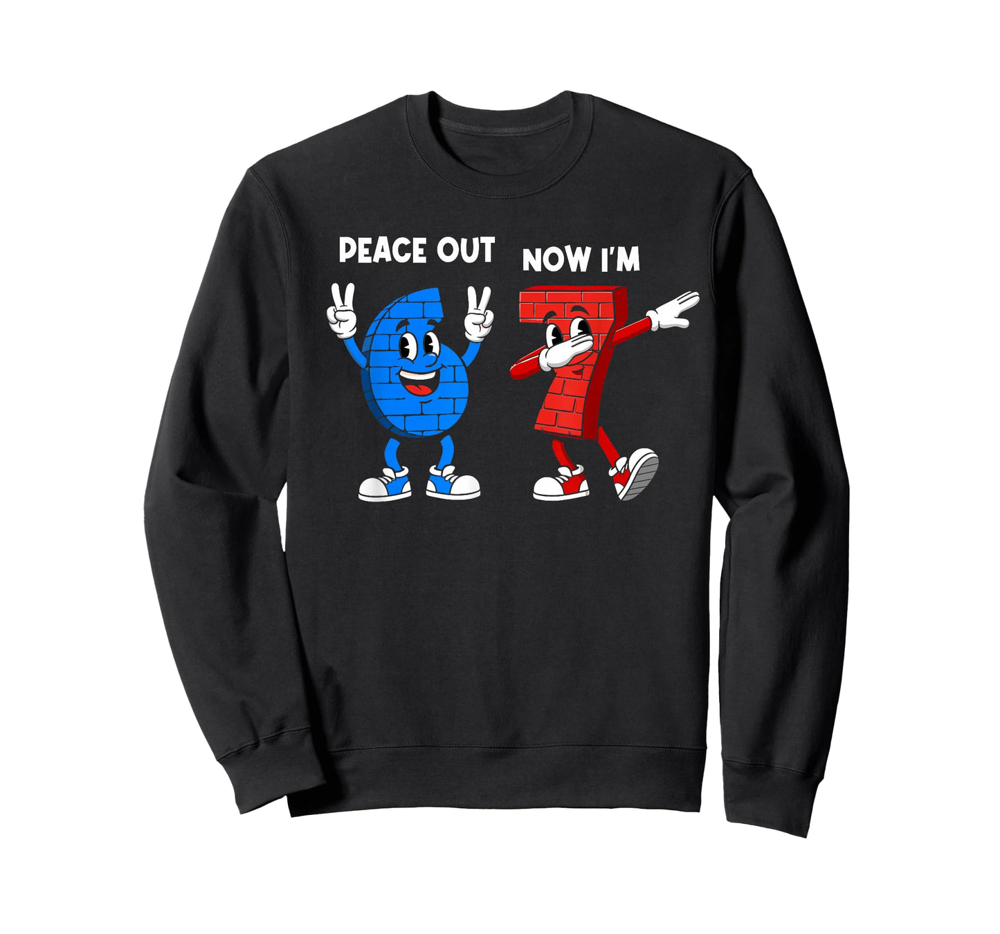 Peace Out 6 Now I'm 7 Year Old Birthday 67 Dabbing Boys Kids T-Shirt