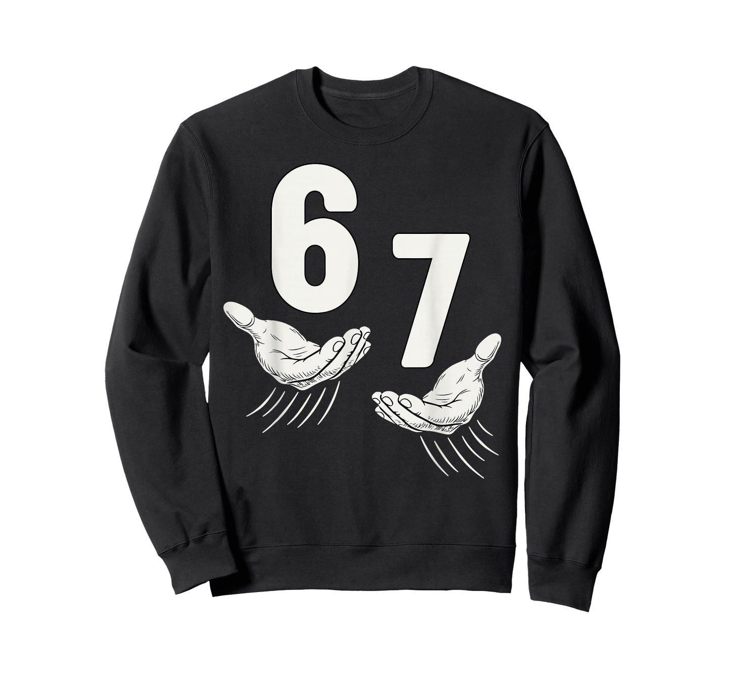 Six Seven 67 6 7 Kids 67 Boys Youth 6-7 Meme Hands Funny T-Shirt