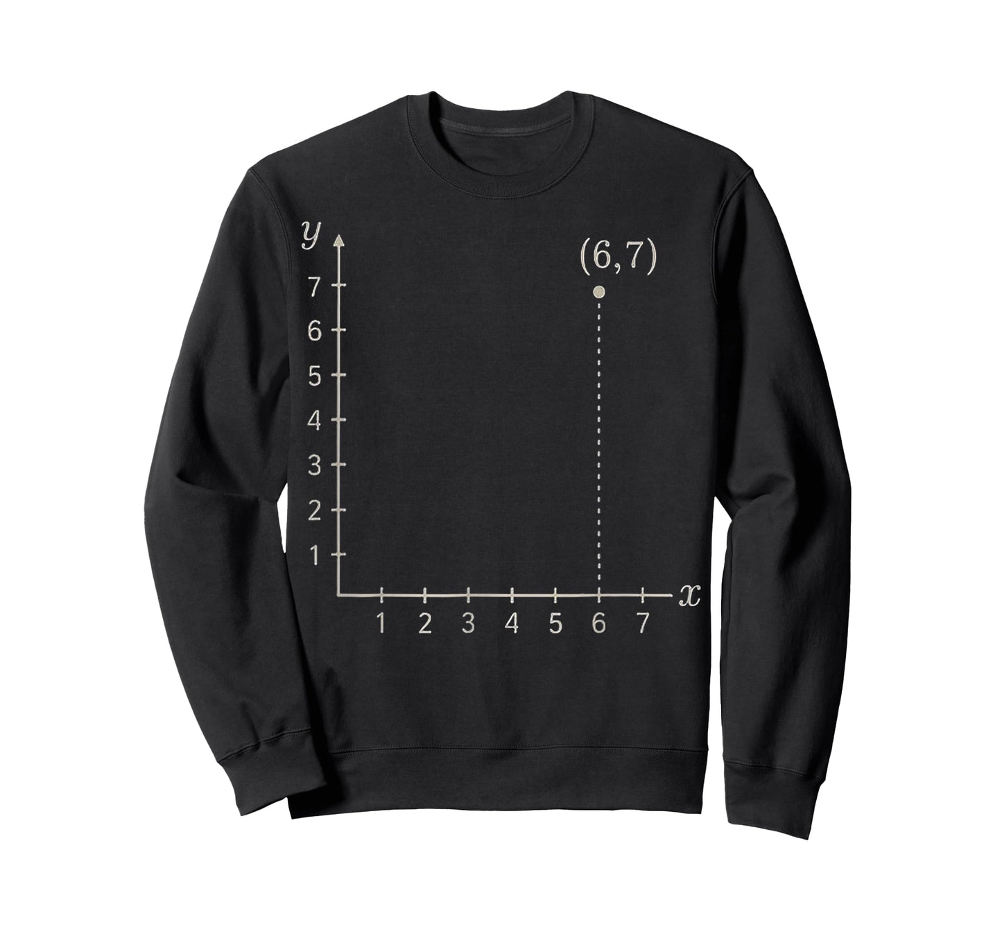 Coordinate (6,7) Funny Math Teacher 67 Cartesian Grid Point T-Shirt