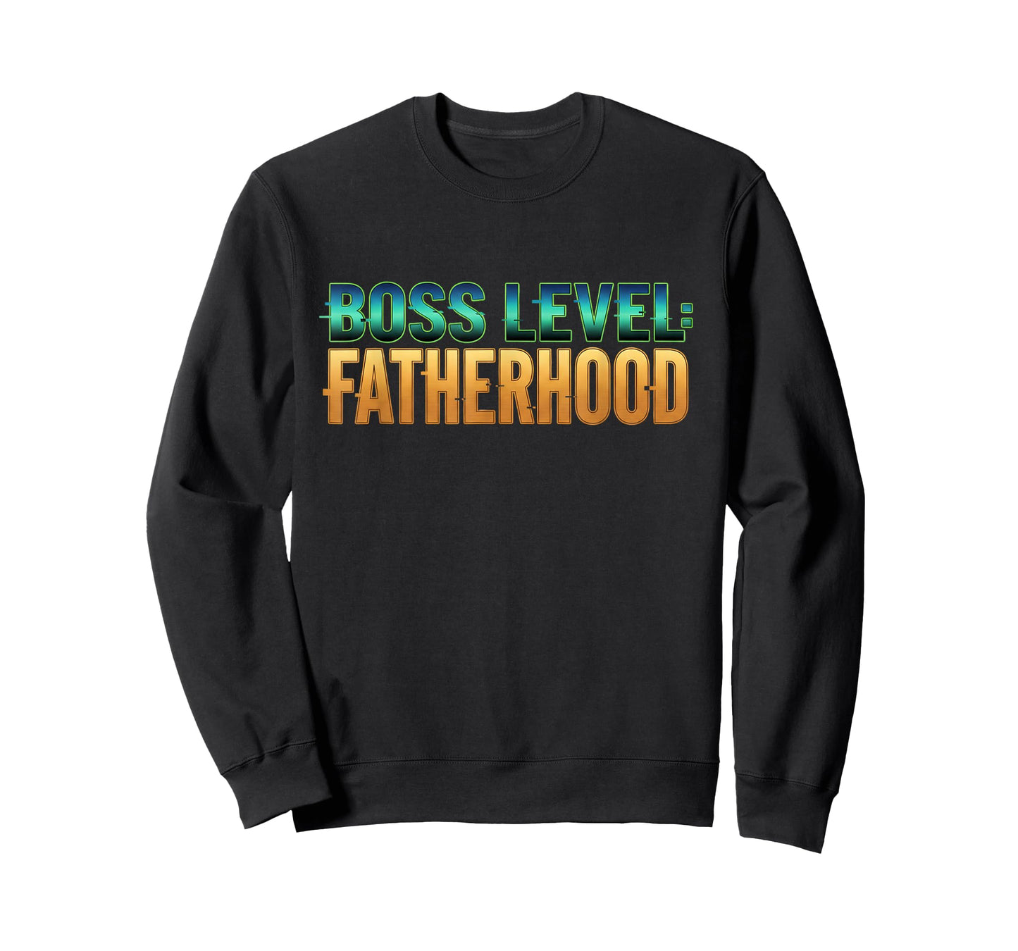 Gamer Dad Boss Level Fatherhood Funny Gaming Quote Design T-Shirt