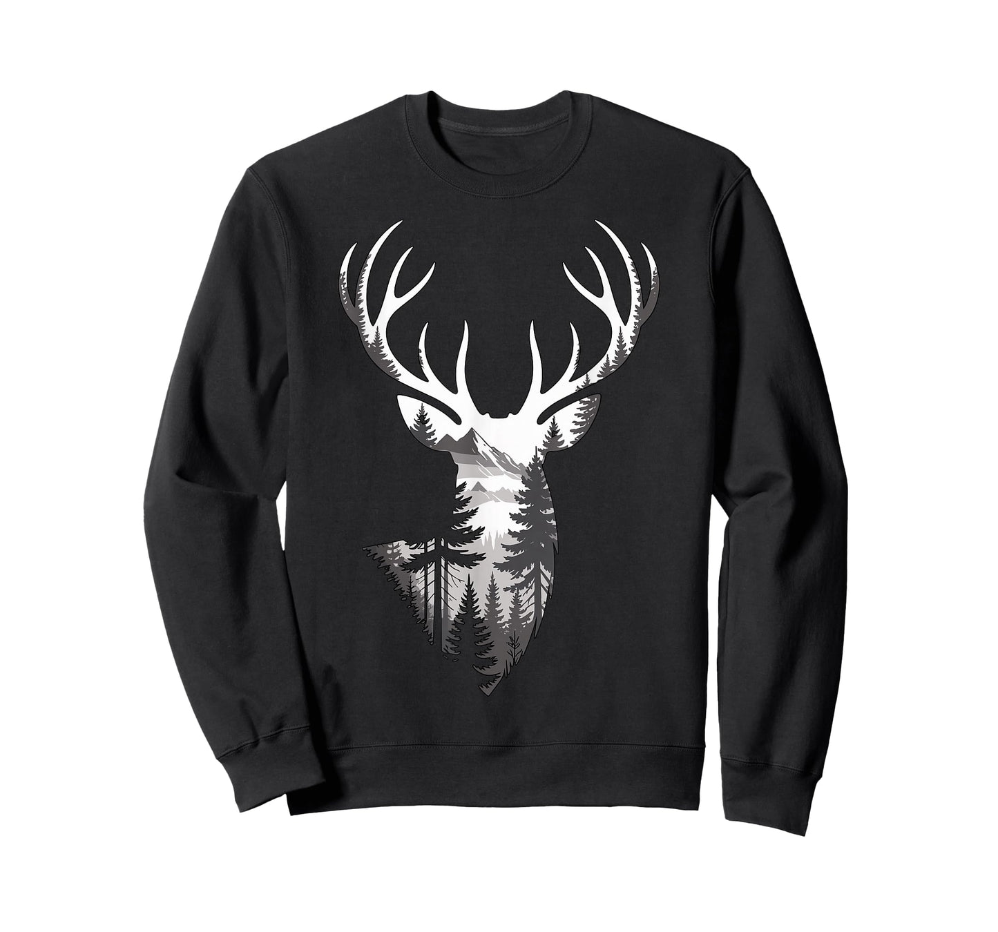 Deer Silhouett Mountain Forrest Hunting T-Shirt