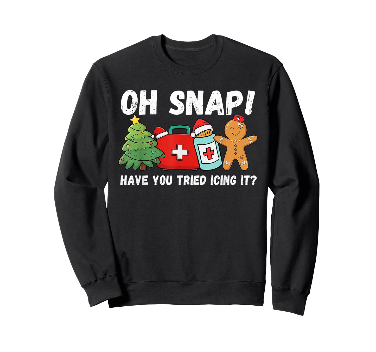 Funny Have You Tried Icing It Gingerbread Nurse Christmas T-Shirt