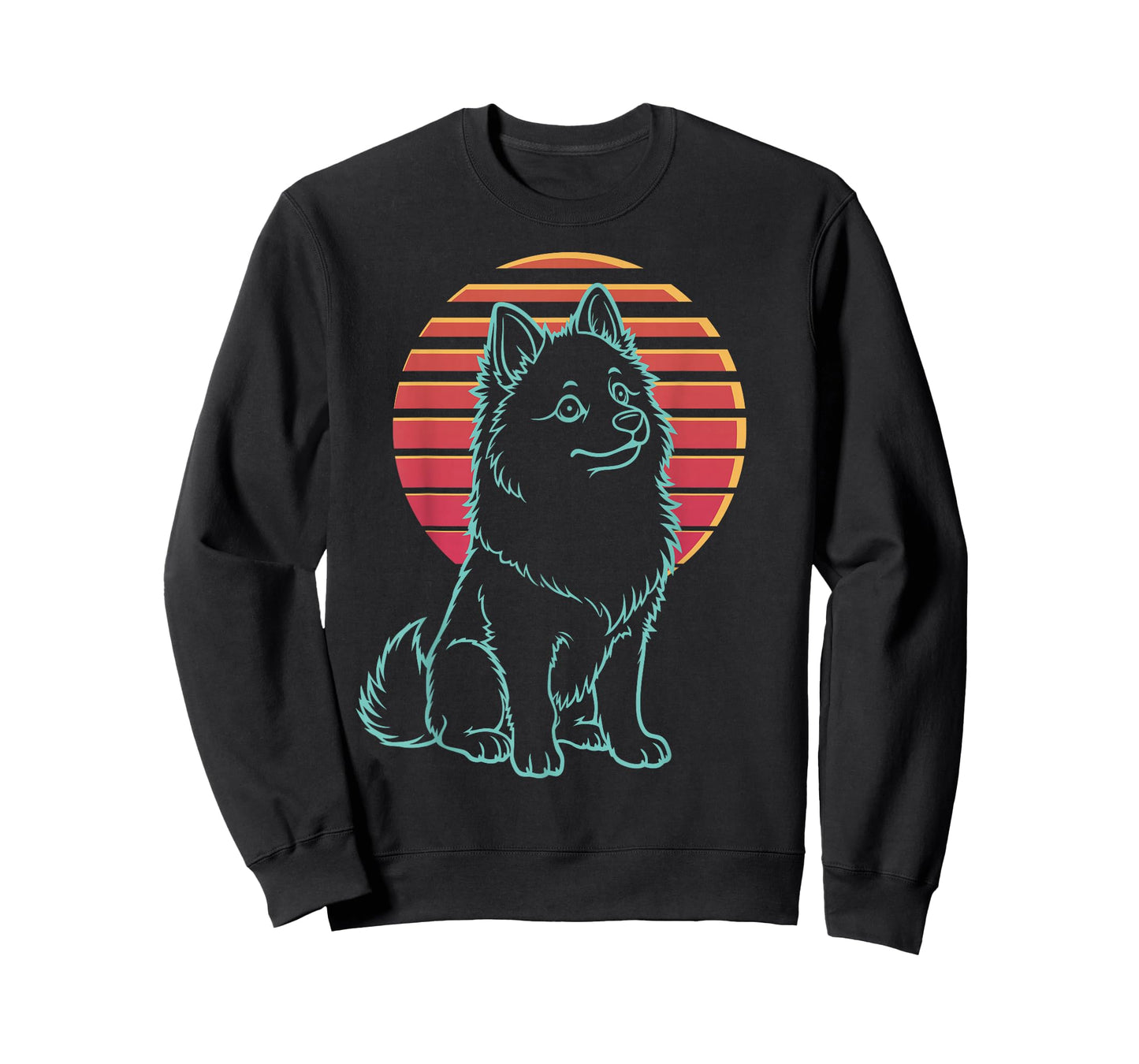 Icelandic Sheepdog Lover Dog Owner Retro Synthwave 80s T-Shirt