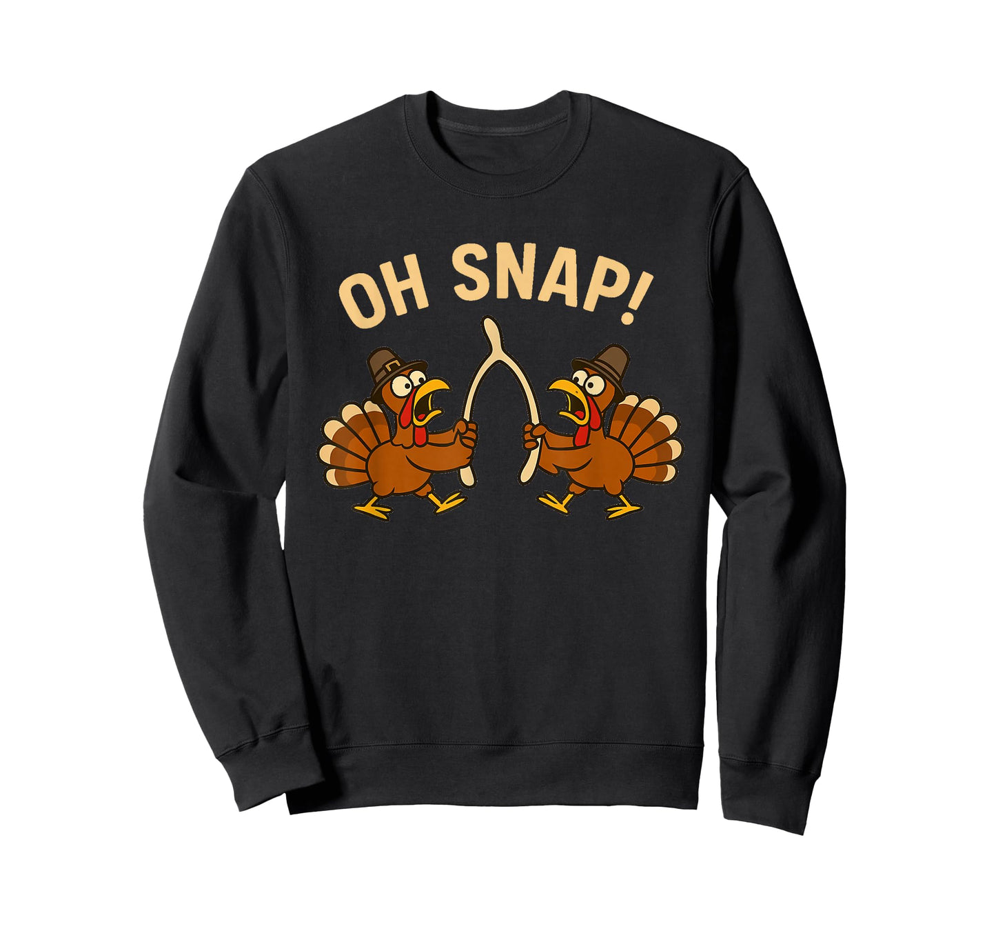 Funny Thanksgiving Cartoon Turkeys Wishbone Oh Snap! T-Shirt