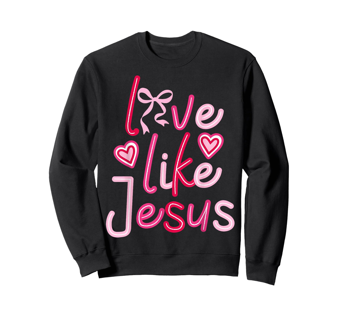 Retro Love Like Jesus Valentine Christian Men Women Kids T-Shirt