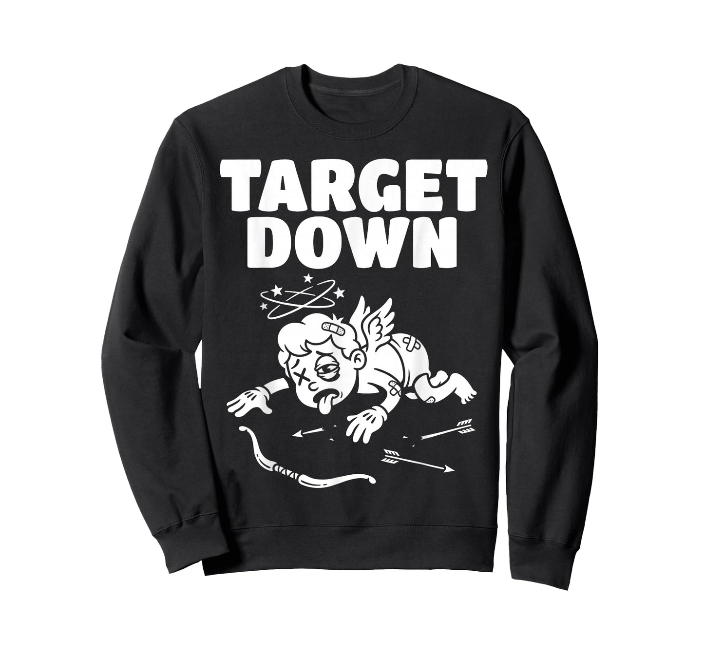 Target Down Funny Defeated Cupid Anti Valentines Day Gamer T-Shirt