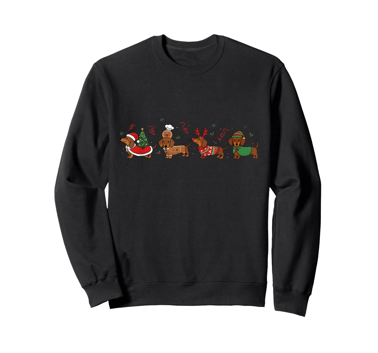Santa Dachshund Christmas Dachshund Wiener Dog Mom Dog Lover T-Shirt