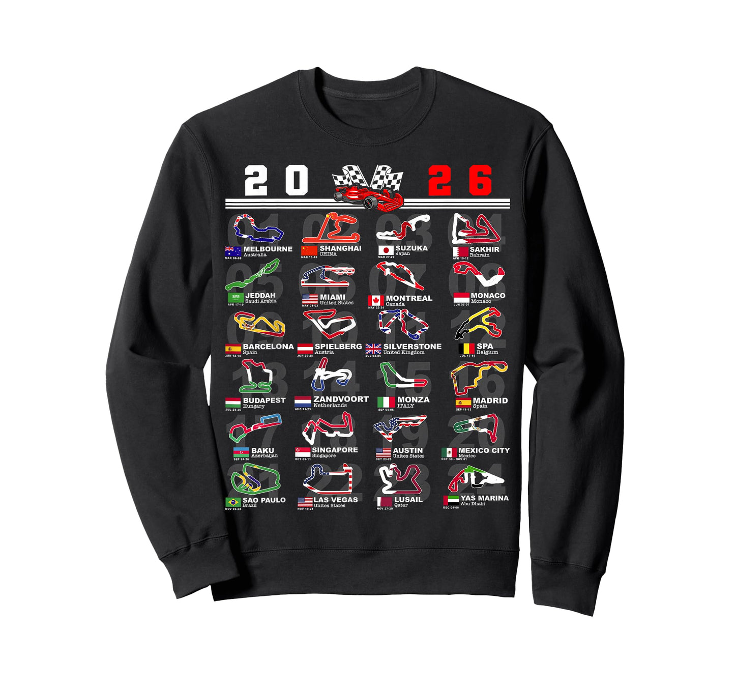 Race Car Enthusiast Motorsport Racing Fan World Flags T-Shirt