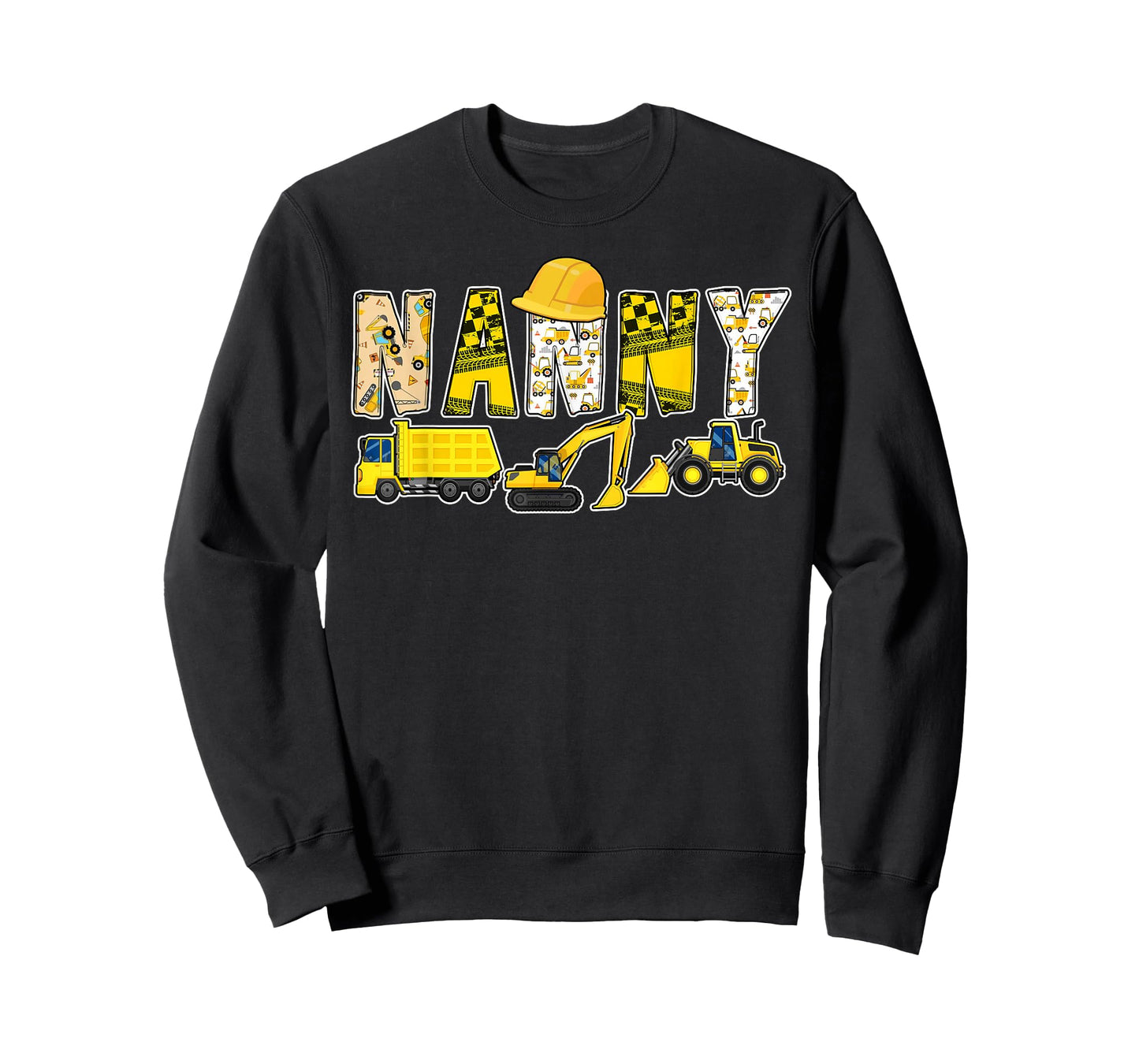 Funny Nanny Construction Excavator Matching Family T-Shirt