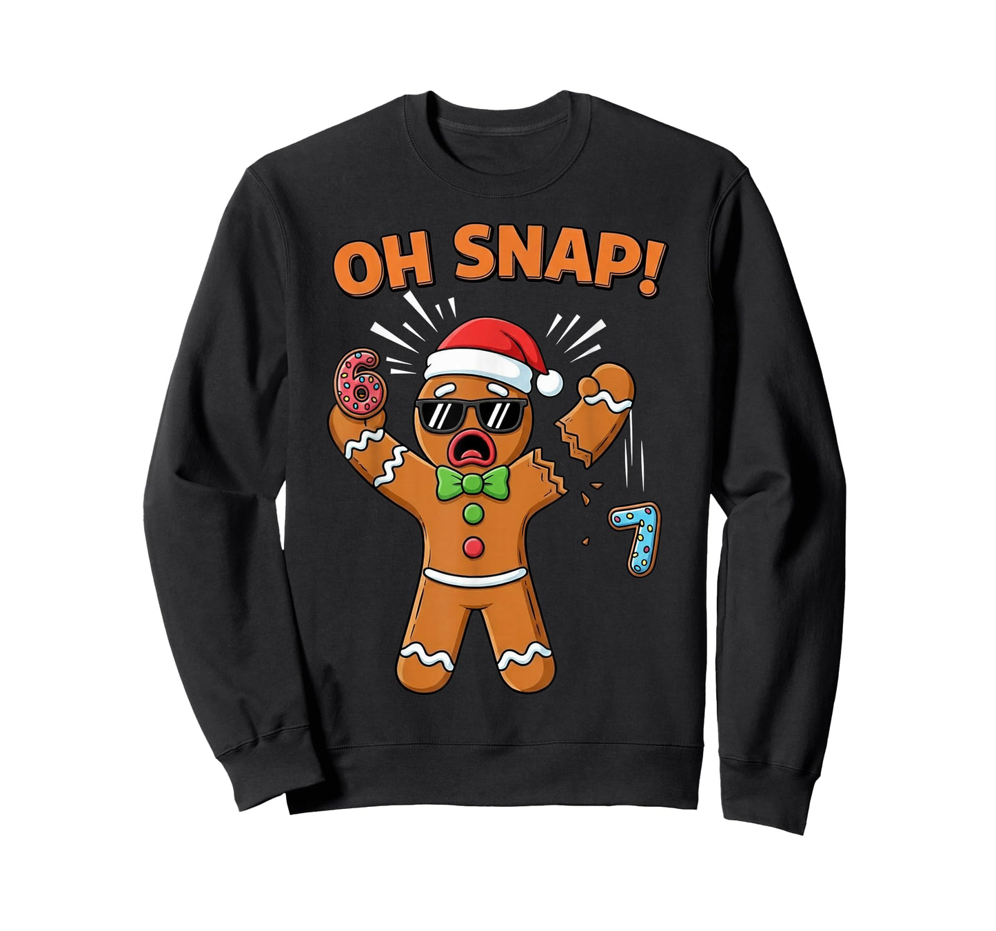 Funny Oh Snap 67 Six Seven Meme Gingerbread Man T-Shirt