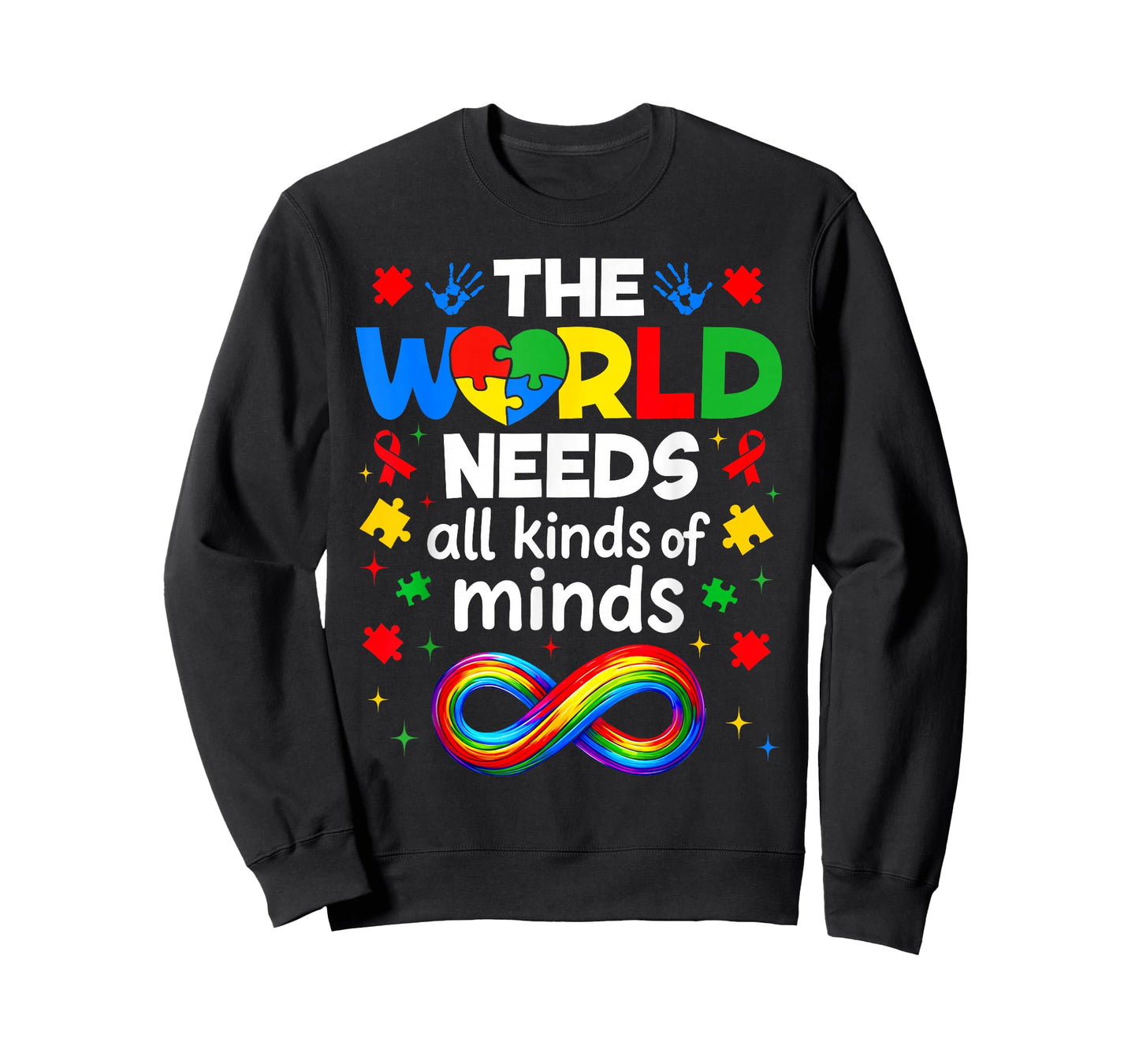 The World Needs All Kinds of Minds Autism Awareness Boy Girl T-Shirt