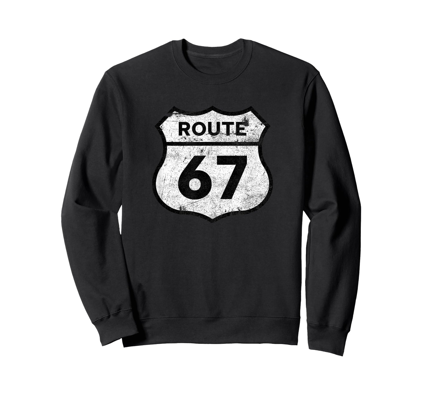 Six Seven Funny Route 67 Road Sign 6 7 Meme Men Women Kids T-Shirt