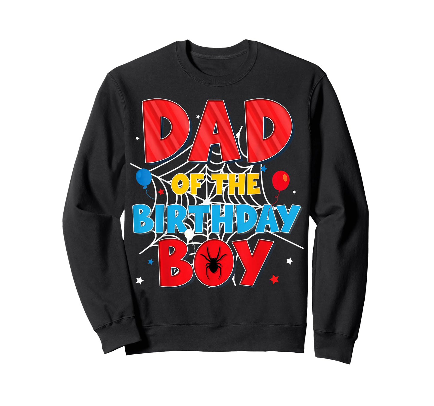 Funny Spider Web Family Matching Dad of The Birthday Boy T-Shirt