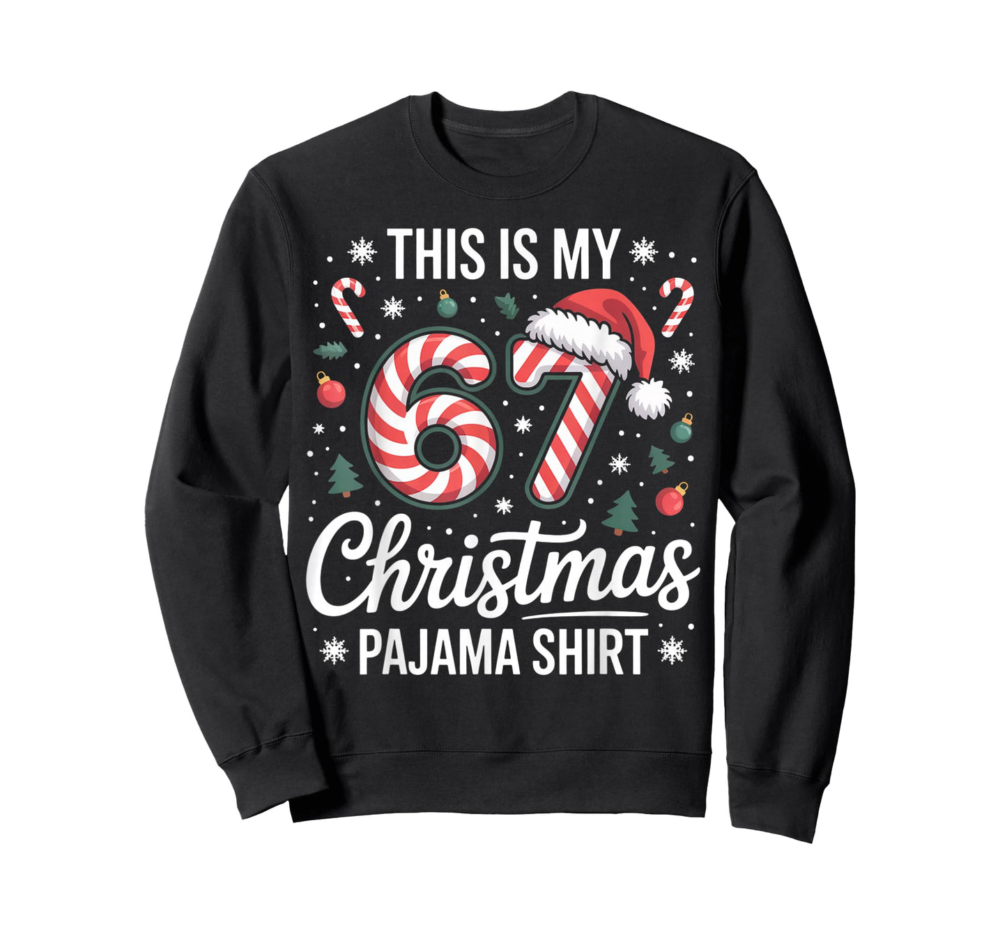 This My 67 Christmas Pajama 67 Meme Gen Alpha Boys Girls T-Shirt