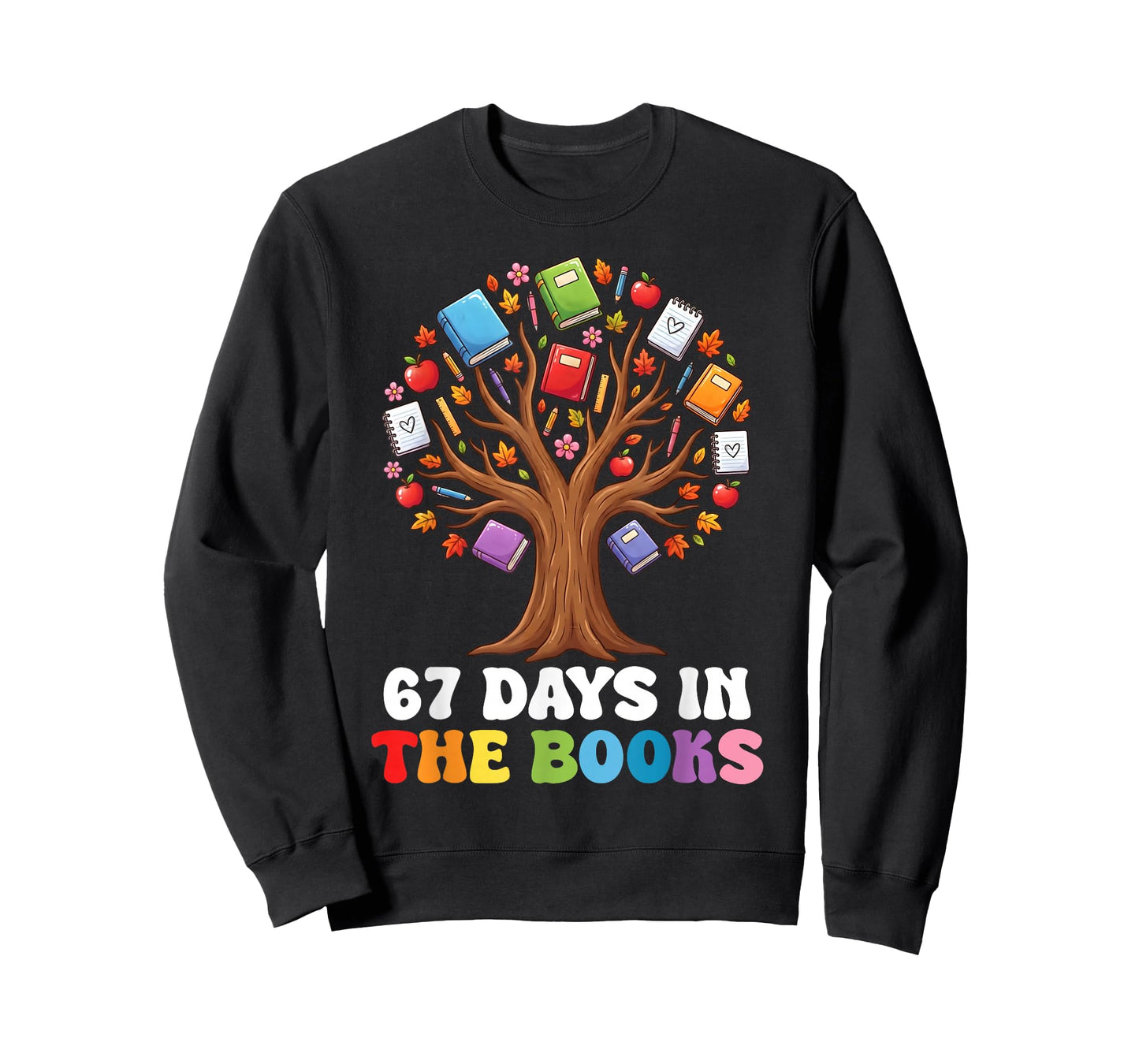 67 Days in The Books Reading Teacher 67th Day of School Kids T-Shirt