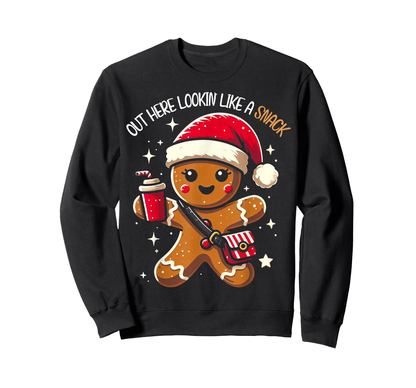 Out Here Looking Like A Snack Funny Boujee Xmas Gingerbread T-Shirt