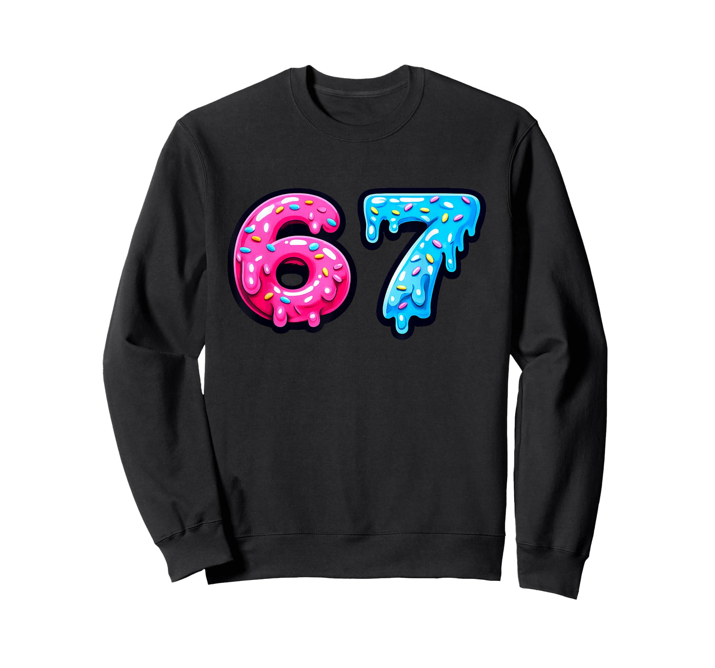 Six Seven Delicious Donut Icing 67 Funny Sweet Number T-Shirt