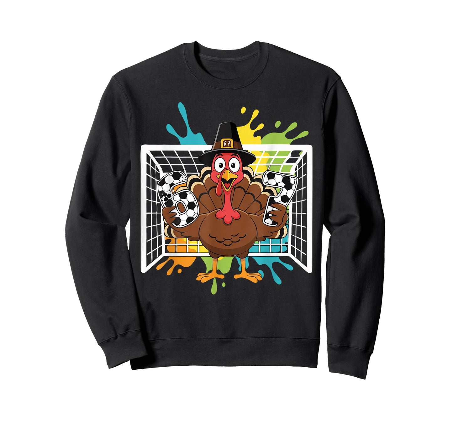 Turkey Goalie Soccer 67 Six Seven Boys Men Thanksgiving T-Shirt