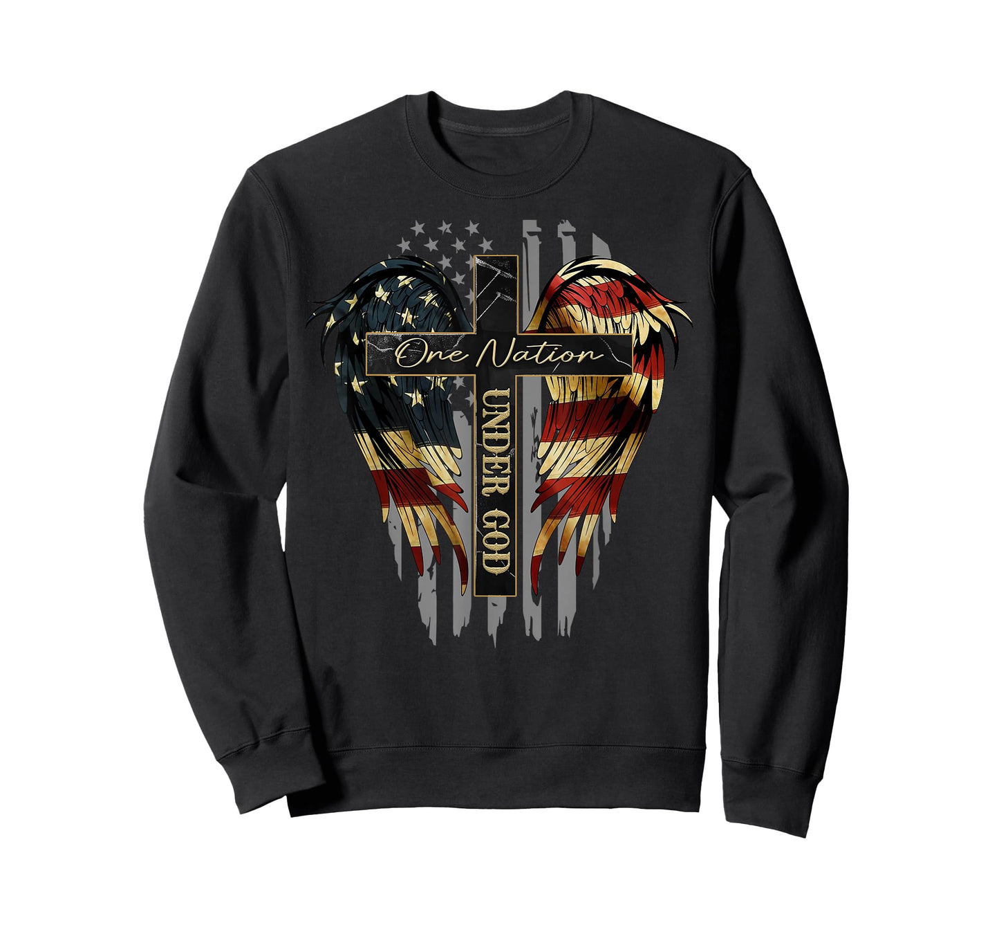 One Nation Under God Cross Wings – Patriotic Christian Gift T-Shirt
