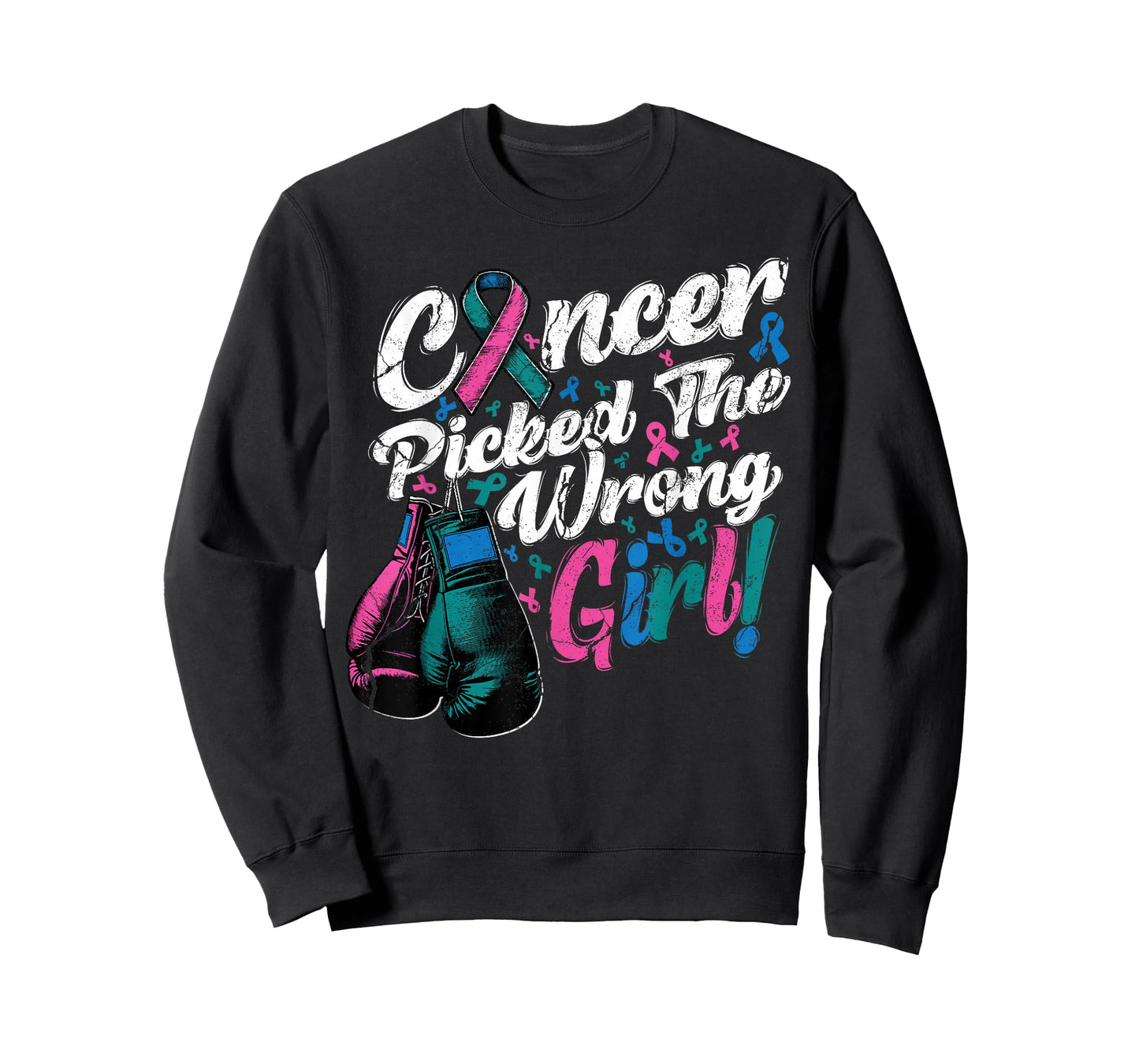Thyroid Cancer Picked The Wrong Girl Awareness Support Squad T-Shirt