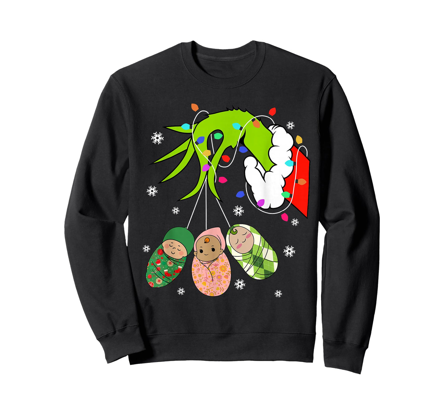Labor and Delivery Nurse Merry Christmas Xmas Lights Holiday T-Shirt