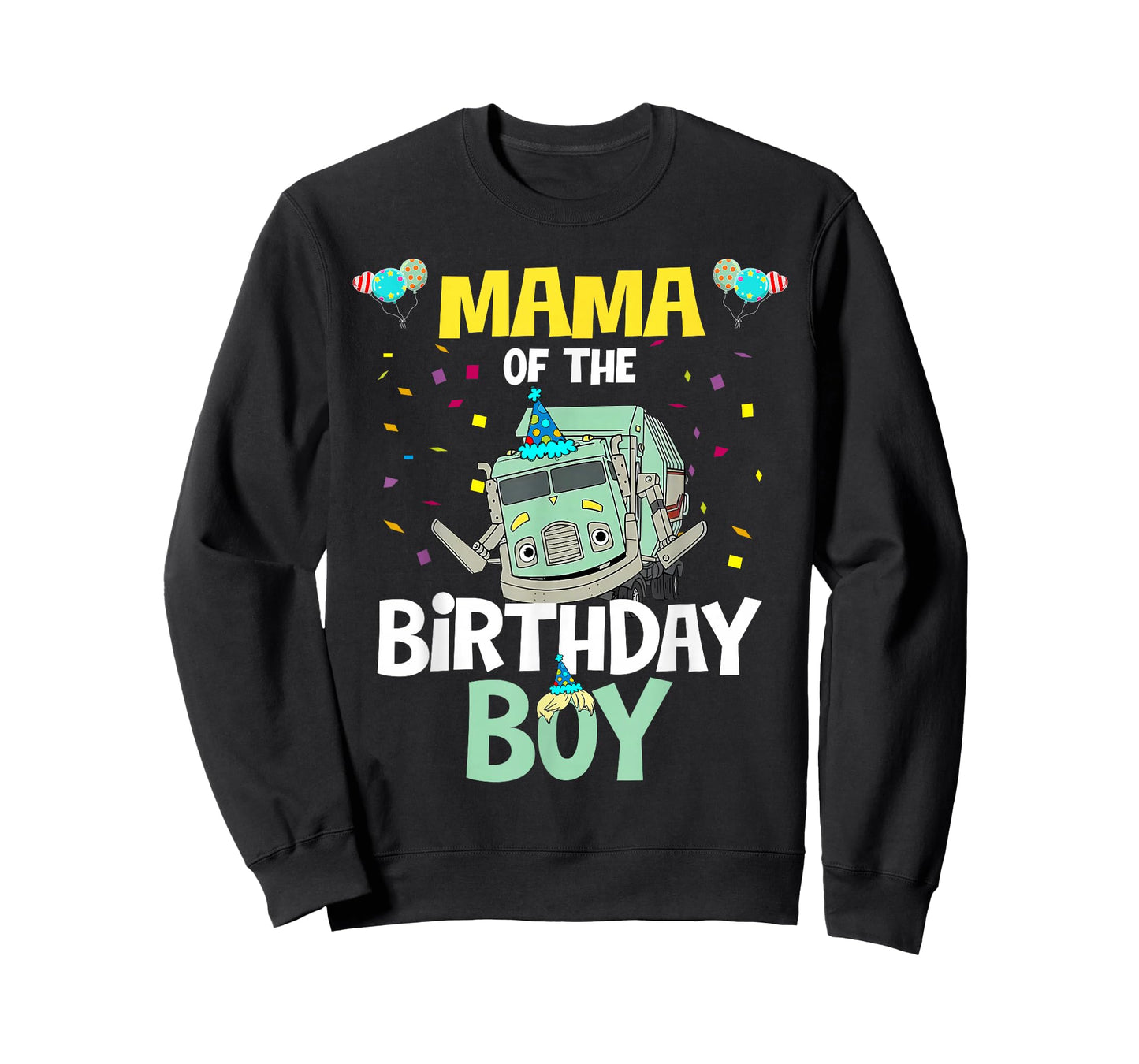 Mama of The Birthday Boy Garbage Truck Recycling Trash T-Shirt