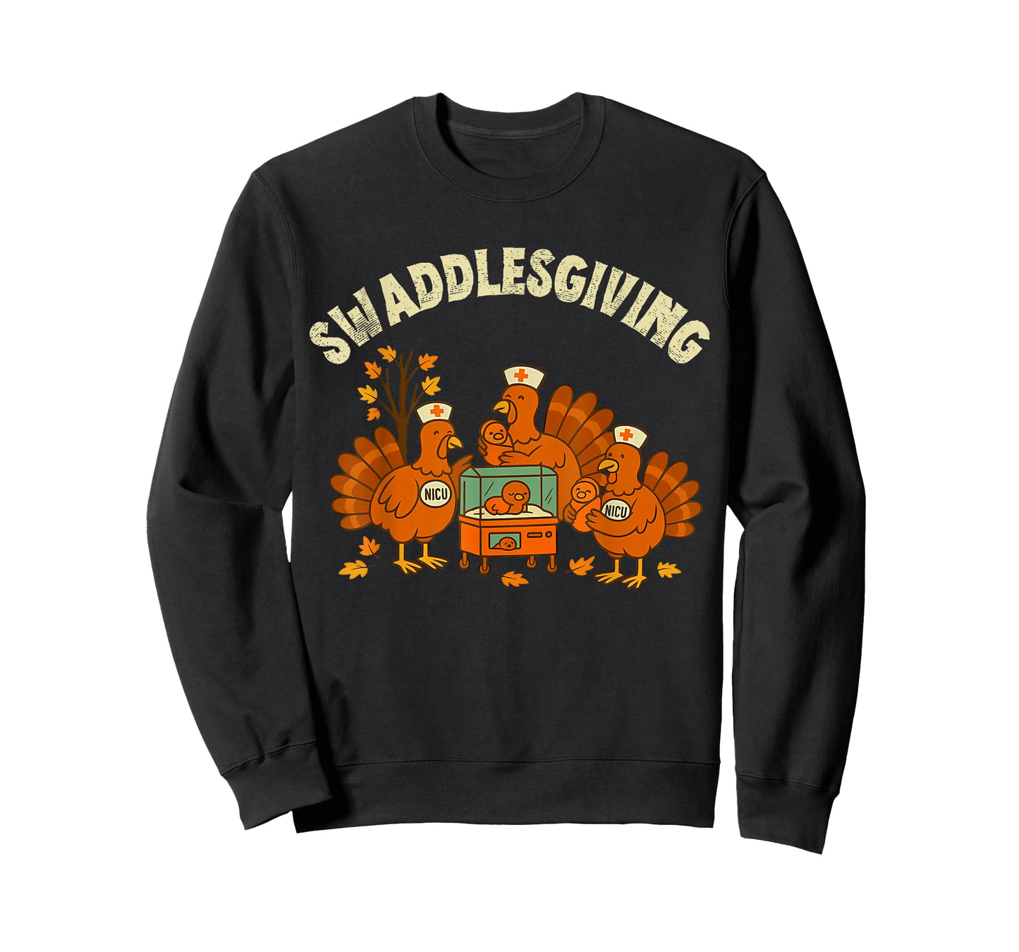Funny Thanksgiving NICU Nurse Turkey Swaddlesgiving T-Shirt