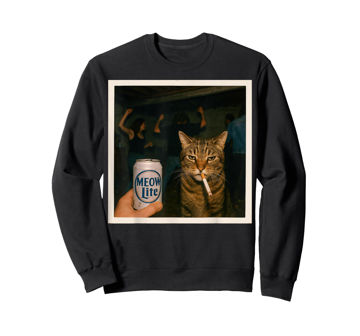 Meow Lite Party Cat Stupid Brainrot Humor Aesthetic T-Shirt