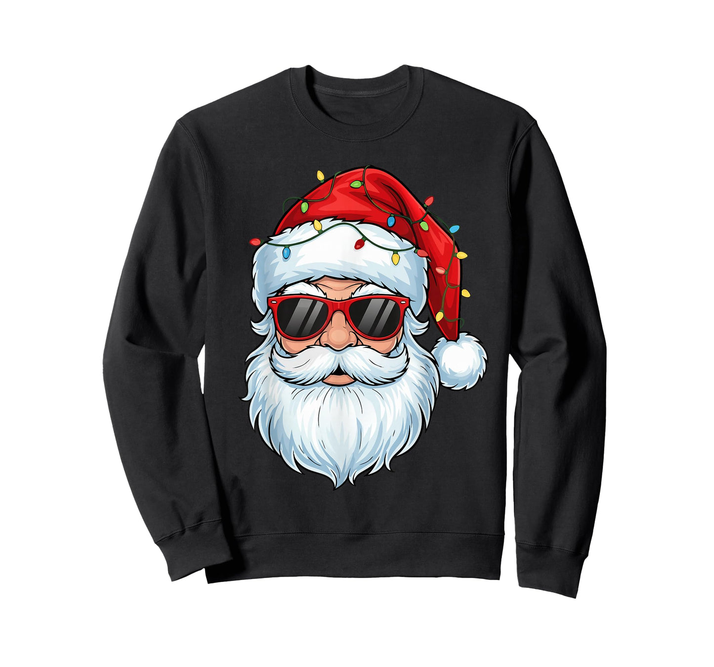 Cool Santa Claus Face Retro Sunglasses Christmas Men Boys T-Shirt
