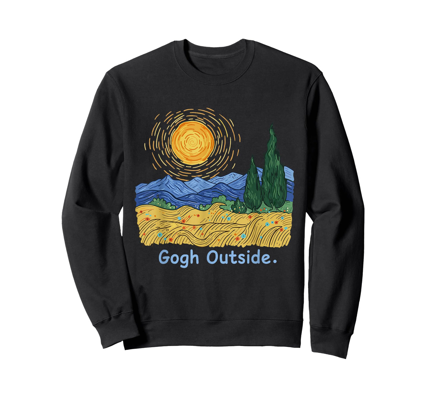 Gogh Outside Starry Night Nature Lover Inspirational Artist T-Shirt