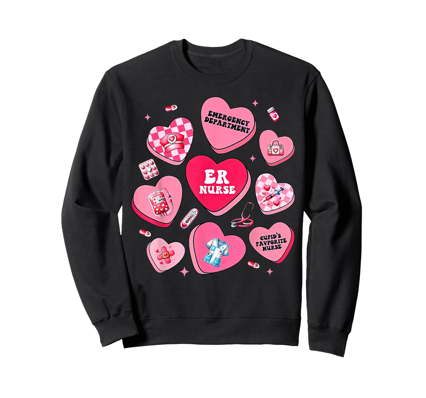 Emergency Department Candy Heart Valentine ER Emergency Room T-Shirt