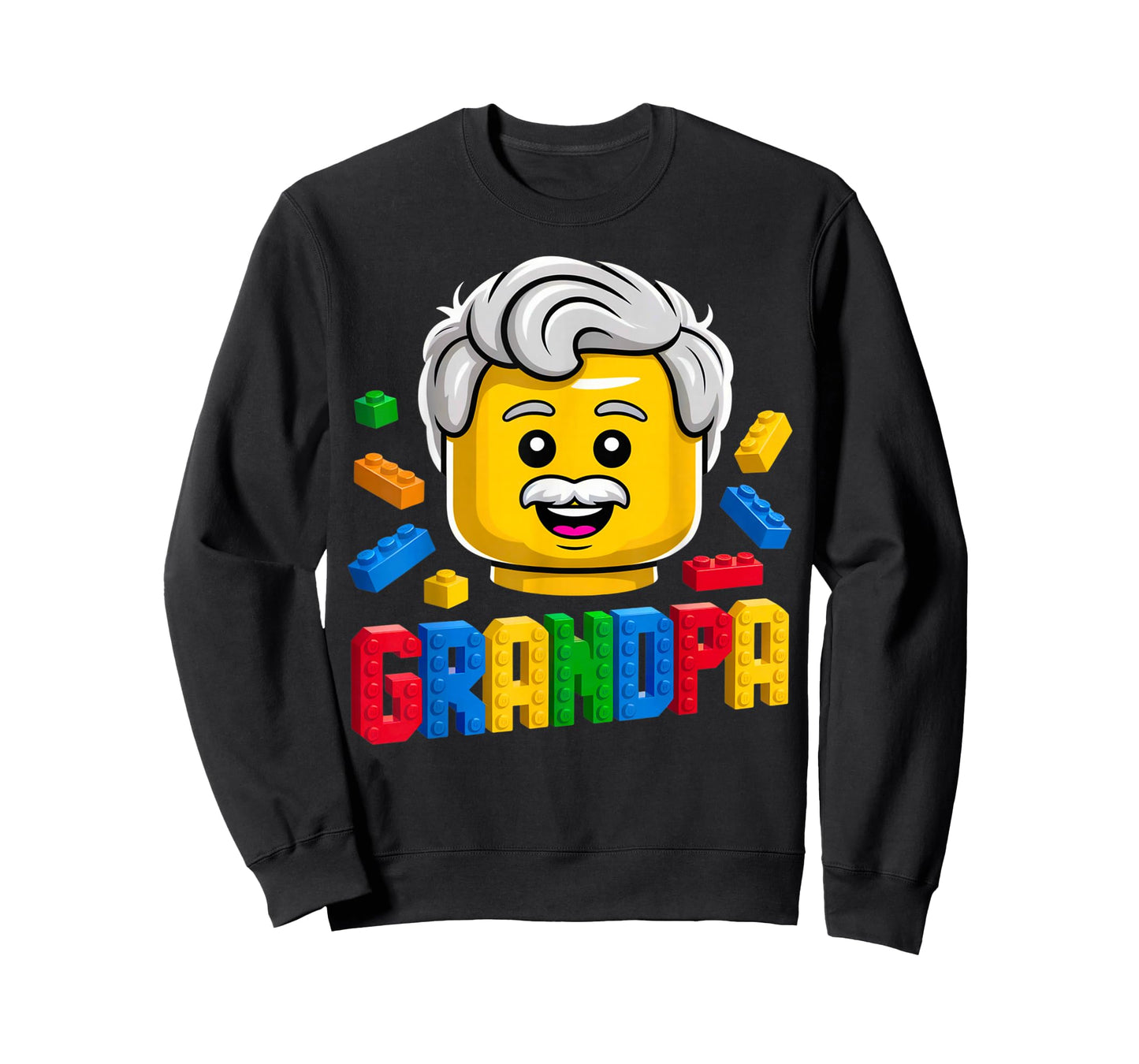 Family Grandpa Master Builder Building Brick Blocks Kids T-Shirt