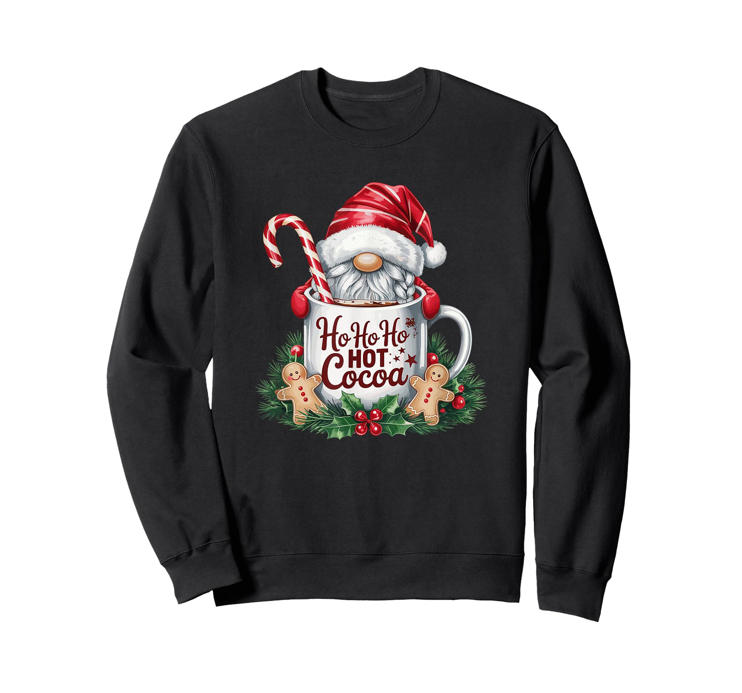 Ho Ho Hot Cocoa Gnome Christmas Mug Holiday Humor T-Shirt