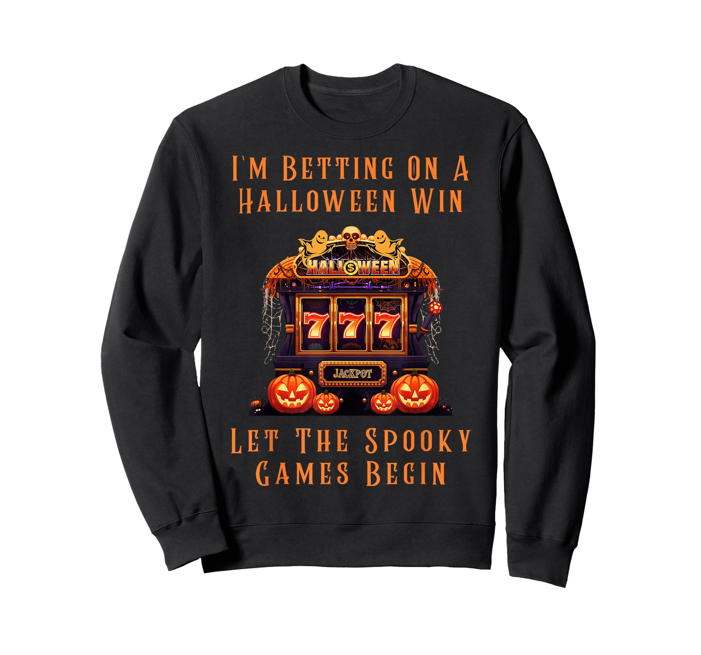 Betting On A Halloween Win 777 Jackpot Spooky Creepy Casino T-Shirt