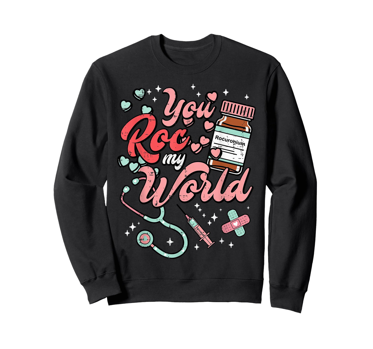 Valentines Day Nurse You ROC My World Scrub Top Women Men T-Shirt