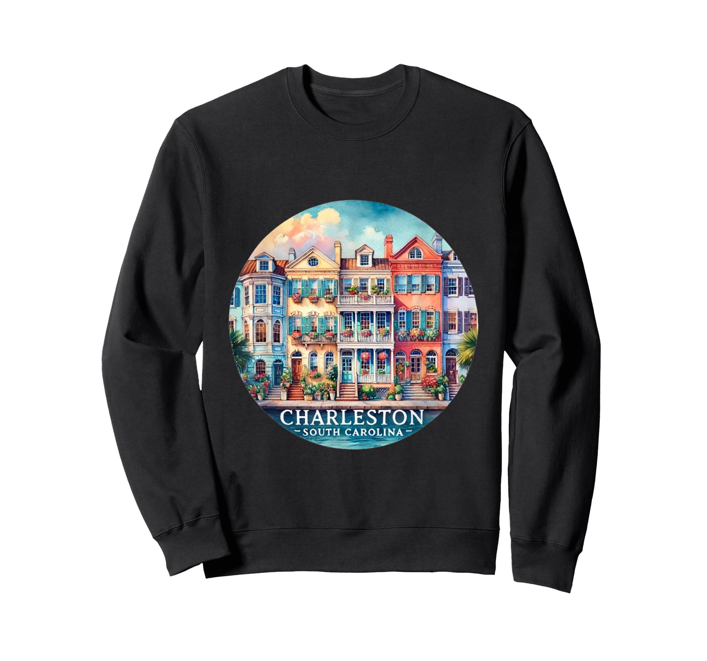 Charleston SC Rainbow Row Pretty Houses T-Shirt