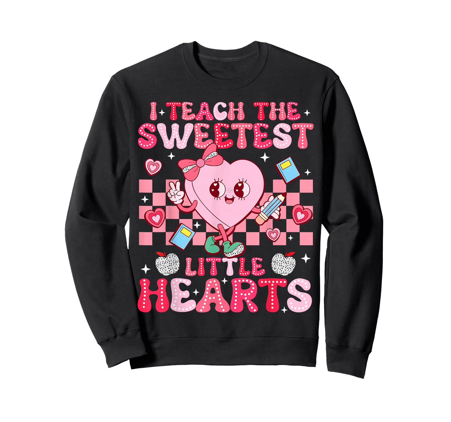 I Teach The Sweetest Little Heart Teacher Valentines Day T-Shirt