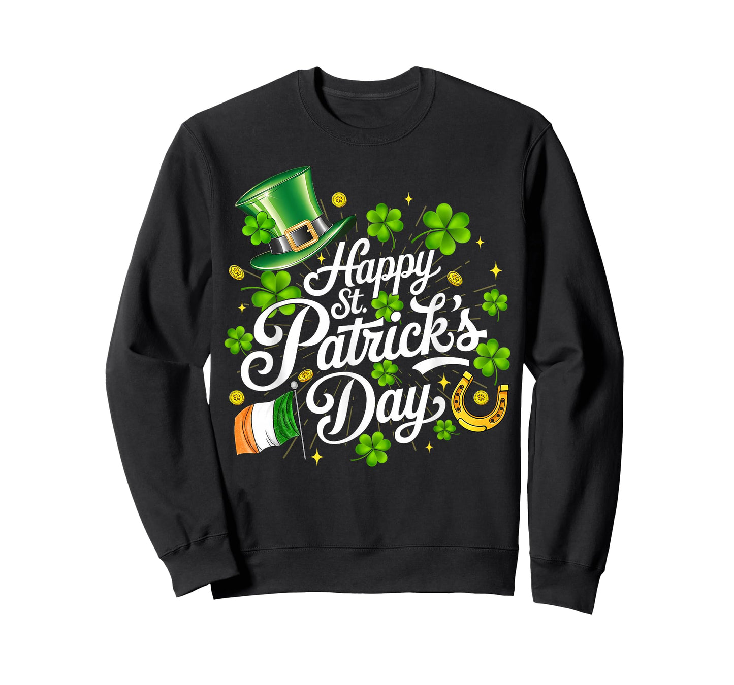 Happy St. Patricks Day Shirts Men Women Kids Shamrock Irish T-Shirt