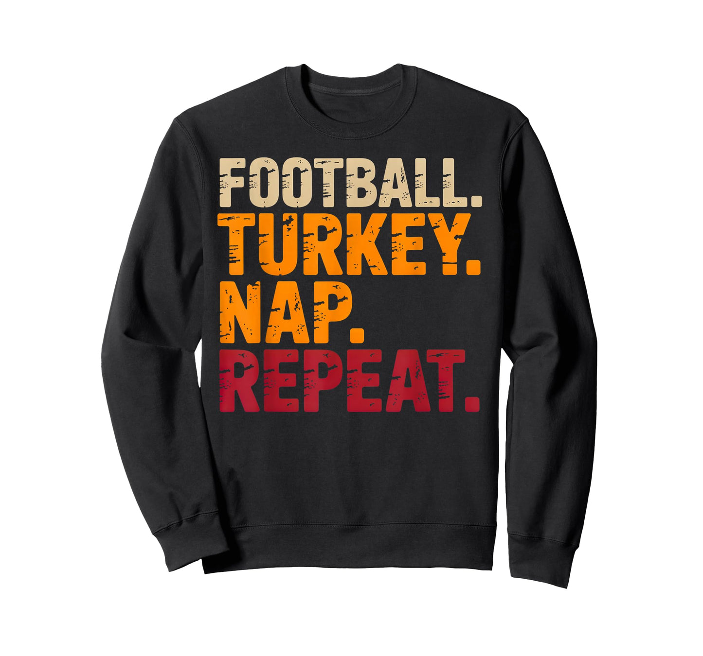 Football Turkey Nap Repeat Funny Thanksgiving Costume T-Shirt