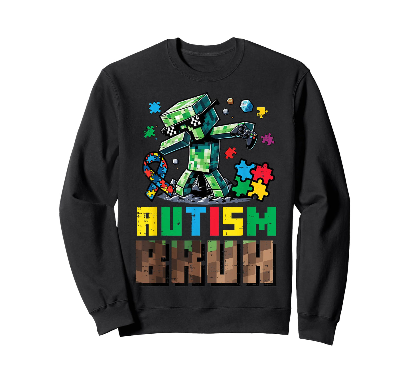 Autism Bruh Dab ASD Awareness Gamer Boys Kids Youth T-Shirt