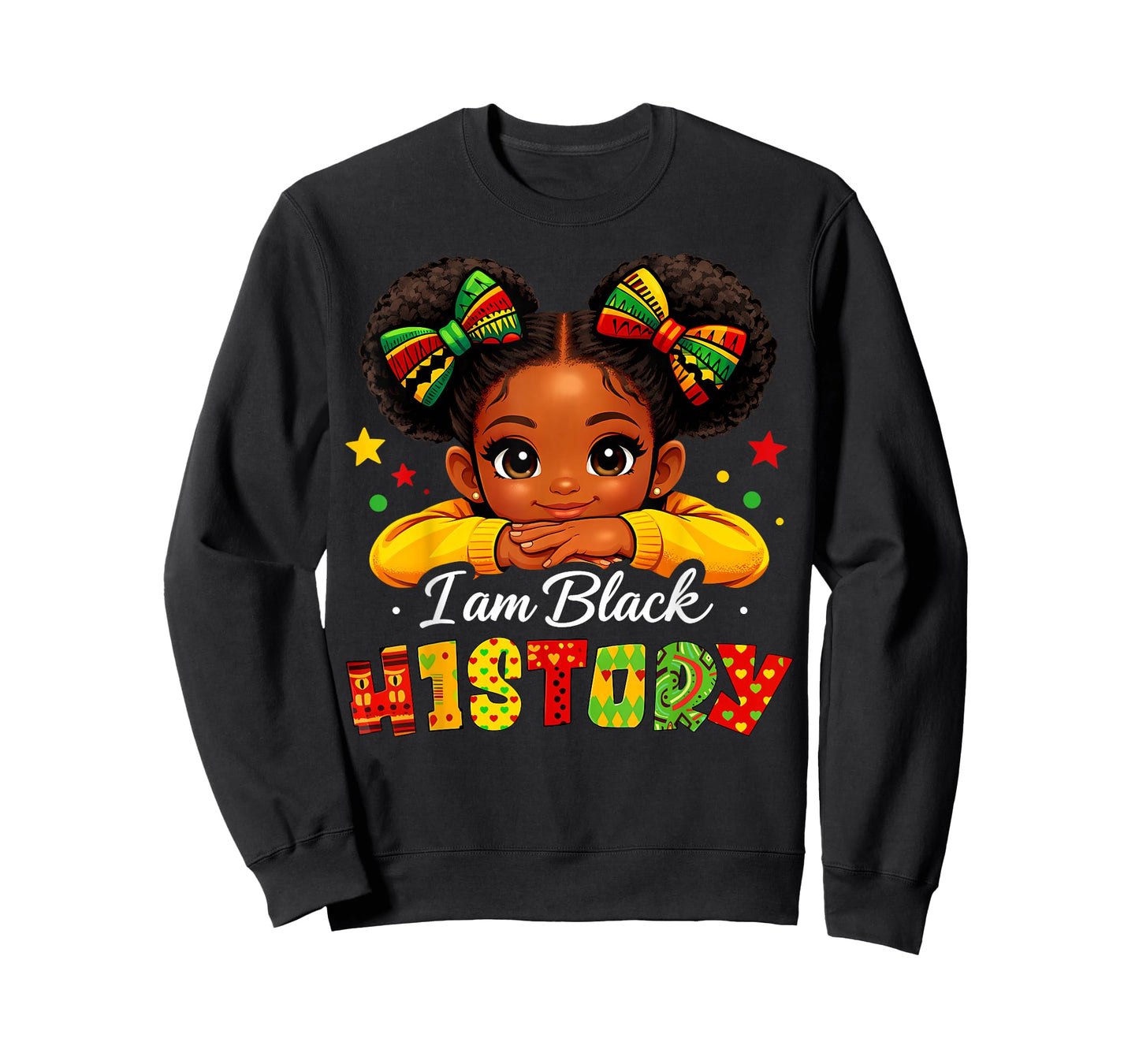 I Am Black History Month Black Melanin Kids Girls T-Shirt