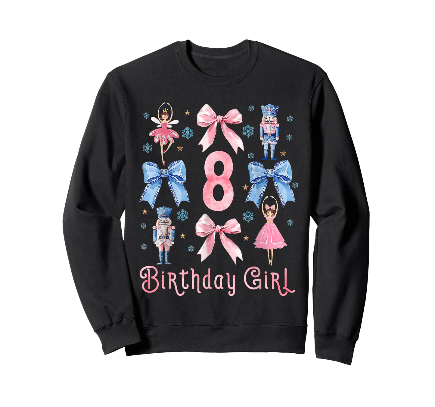 My 8th Birthday Coquette Bow 8 Years Old Nutcracker Ballet T-Shirt