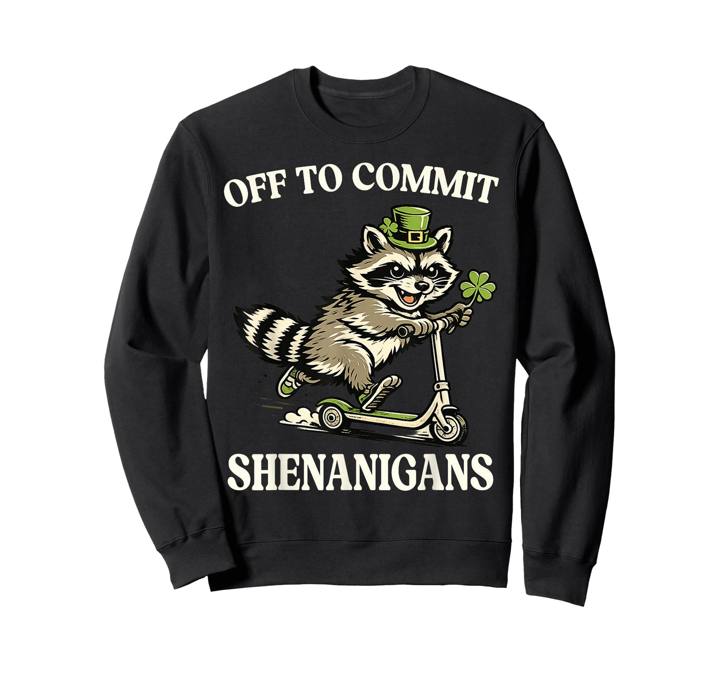 Shenanigans Raccoon St Patricks Day Men Women Kids Boy Girls T-Shirt