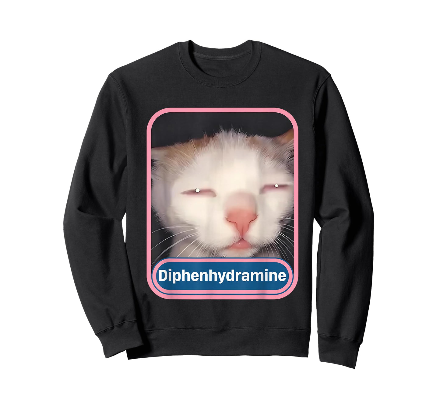 Diphenhydramine Silly Cat Y2K Funny Cat Meme Gen Z T-Shirt