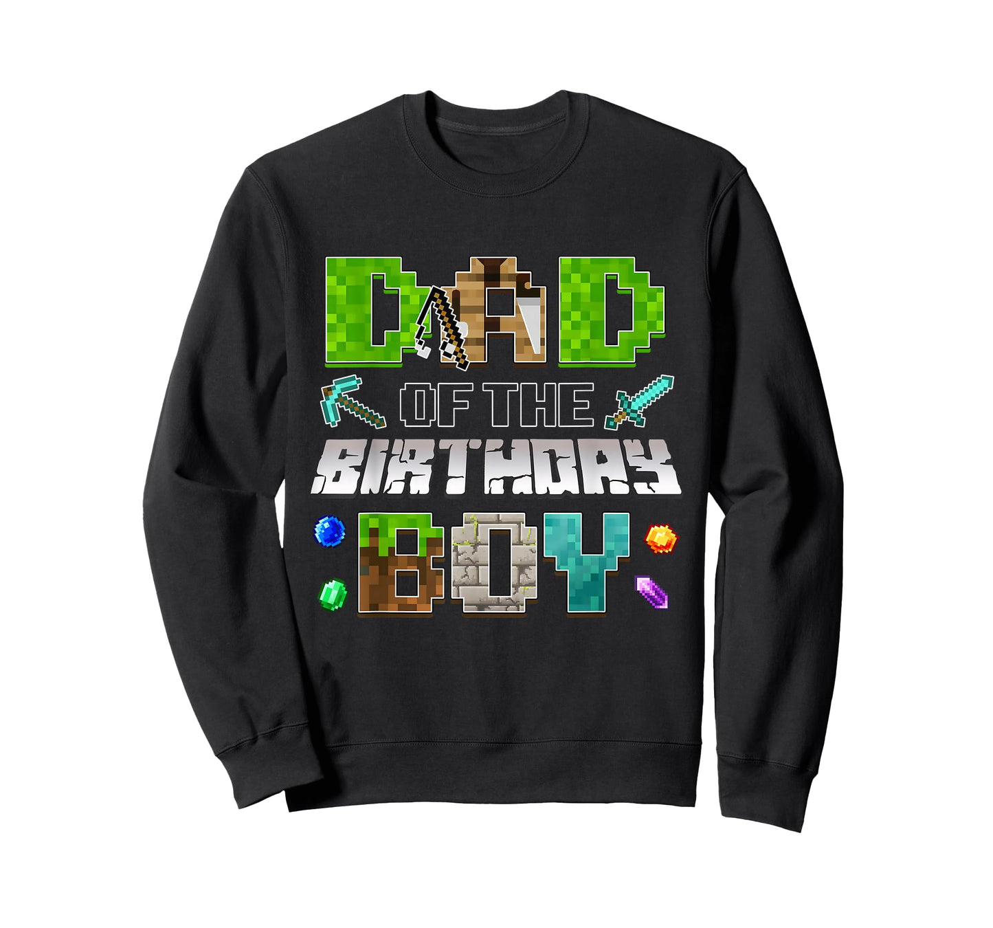 Dad of The Birthday Boy Funny Gaming Birthday Pixel Party T-Shirt